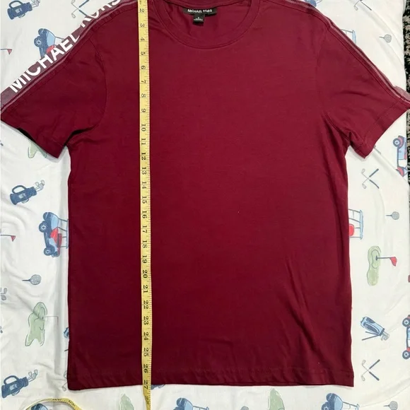 Michael Kors Men's Rich Red Short Sleeve Tee - Picture 4 of 11
